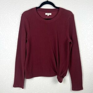 Madewell Jacquard Knot-Front Top